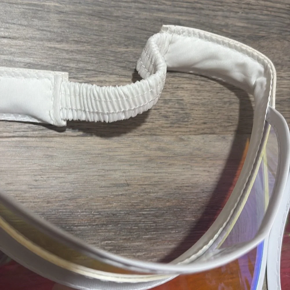 2 PC Holographic White Party Visor